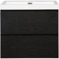 Guido Gusto Badkamermeubel Summer 60cm zwart eiken zonder kraangat
