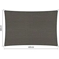 Shadow Comfort Rechthoek schaduwdoek 3,00x4,00 m Cool Grey