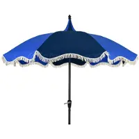 Décoris Strandparasol stokparasol 2tone Blauw