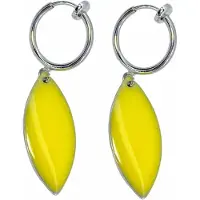 Charme Bijoux Klem oorbellen- geel- zilverkleur-Neroli -geen gaatje-