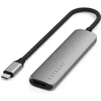 Satechi USB-C 4-in-1 Slim Multiport Adapter 4K Zilver