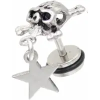 Charme Bijoux Helix-RVS Schedel oorbel- Ster -