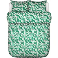 Marc O'Polo Dekbedovertrek Hanne Vivid Green Satijn-240 x 200 / 220 cm | Lits-Jumeaux