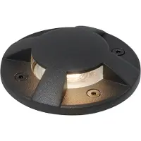 QAZQA Moderne grondspot zwart GU10 50mm 4-lichts effect IP65 - Cellar