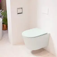 Mondiaz lavie hangend toilet single fire rimless diepspoel linen, toiletzitting met quick-release & softclose greey