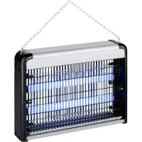 Grundig Muggenlamp - Vliegenvanger Insectenlamp - Muggen UV Lamp incl. Ophangketting - Vliegenvanger Ruimtes tot 20m² - Vliegenval - Insectenvanger - 38 x 7,5 x 27,5 cm - Binnen Gebruik
