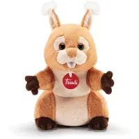 Trudi - Puppets Handpop Eekhoorn 26 cm - Handgemaakt in Italie - Zacht pluche - Knuffeldier voor jongens en meisjes - Bruin - 16,5x26x16 cm maat S