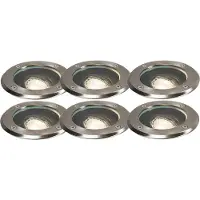 QAZQA Set van 6 moderne buiten grondspot RVS IP65 verstelbaar - Delux