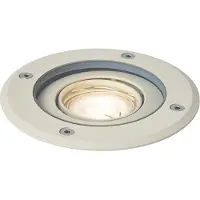 QAZQA Moderne grondspot beige GU10 50mm verstelbaar IP65 - Delux