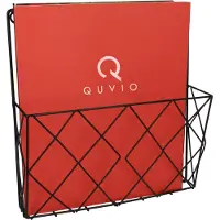 QUVIO Tijdschriftenrek - Wandmontage - Zwart