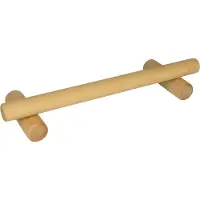 QUVIO Kledingrek voor wand - Hout - 30 cm - Bruin