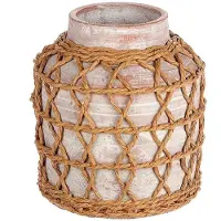HBX natural living Vaas Robano Ø10,5xH21cm Bohostyle Bruin bruin Keramiek Vaas