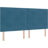 vidaXL Hoofdbord Donkerblauw 200 cm Fluweel