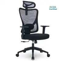 Goliving Ergonomische Bureaustoel - Office  Chair - Met Hoofdsteun - Kantoorstoel - Verstelbaar - Gaming - Voor Volwassenen - NEN-1335 - Zwart