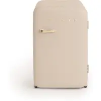 Create - Koelkast in retrostijl - Zand - Handvat Goud - FRIDGE RETRO 107L