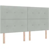 vidaXL Hoofdbord Lichtgrijs 180 cm Fluweel