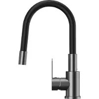 Granitan Keukenkraan Grado Plus - met Flexibele Uitloop en Draaibare Perlator - Gun Grey