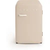 Create - Koelkast in retrostijl - Zand - Handvat Gebroken wit - FRIDGE RETRO 107L