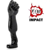Gangbangster - Hold the Fist - Dildo - 34 x 9,5 cm - PVC - Zwart