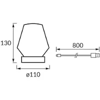 Strühm ABI LED Kristal lamp - Nachtlamp - Tafellamp - Sfeerlamp – Aanpasbare Licht kleuren warm wit/koud wit – Touch Switch - Dimbaar - Oplaadbaar USB-C