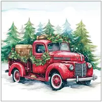 Ambiente Servetten 33cm Van in the snow