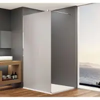 Bruckner Spitza douchewand 90x200 chroom mat glas