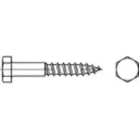 Toolcraft 1061329 Zeskantbout 16 mm 150 mm Buitenzeskant DIN 571 RVS A4 10 stuk(s)