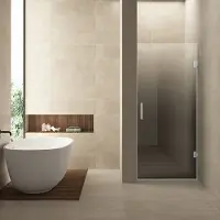 Wiesbaden Glas Voor Nisdeur Rechts Less 90x200 cm 8 mm Nano Spiegelrook- naar Helder Glas