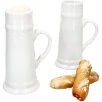MamboCat Set van 2 prinselijke kannen met handvat 0,5 liter conisch keramiek