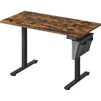 Songmics Elektrisch in Hoogte Verstelbaar Bureau - Stijlvol, Stil & Ergonomisch, vintage bruin + zwart / 60T x 120B x (72-120)H cm
