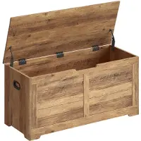 Vasagle Schoenenbank met opbergruimte en 2 veiligheidsscharnieren, Honingbruin / 100B cm