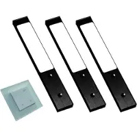 Doeco Rettangolo Emotion Led set van 3 langwerpige spots met dimmer onderbouw 12V/15W zwart