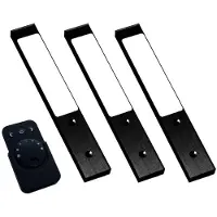 Doeco Rettangolo Emotion Led set van 3 langwerpige spots met dimmer onderbouw 12V/15W zwart