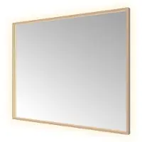 Hotbath &More SQU180 Square spiegel 100x80cm met verlichting, spiegelverwarming, kleurwissel, dimbaar en afstandsbediening geborsteld koper PVD