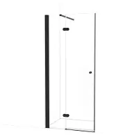 Maxaro Amber Douchedeur | 90 cm Mat zwart Helder glas Draaideur | Douchedeur glas | Glazen Douchedeur | Nisdeur Douchewand