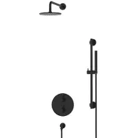 Maxaro Radius Regendouche Inbouw | Zwart 20 cm Regendouche Thermostatisch