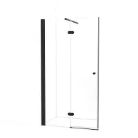 Maxaro Amber Douchedeur | 110 cm Mat zwart Helder glas Draaideur | Douchedeur glas | Glazen Douchedeur | Nisdeur Douche