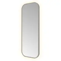 Hotbath Spiegel &MORE 80x30 cm LED-Verlichting Rechthoek Afgerond Geborsteld Gunmetal