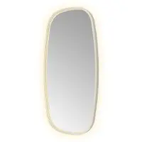 Hotbath Spiegel &MORE 100x50 cm LED-Verlichting Spiegelverwarming Deens Ovaal RVS