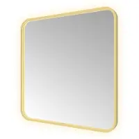 Hotbath &More SSQ80 Soft Square spiegel 80x80cm met verlichting, spiegelverwarming, kleurwissel, dimbaar en afstandsbediening geborsteld messing PVD