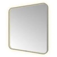 Hotbath Spiegel &MORE 80x60 cm LED-Verlichting Spiegelverwarming Vierkant Geborsteld Gunmetal