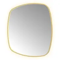 Hotbath &More Spiegel Contour 120x120cm Directe & Indirecte Verlichting - Geborsteld Messing PVD - Glas - Afgeronde Hoeken - Spiegels, Badkamerspiegels - 8721264699152