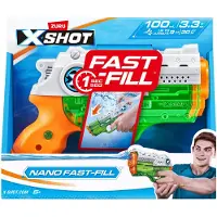 Zuru waterpistool X-Shot Fast Fill Nano Blaster 100 ml oranje.