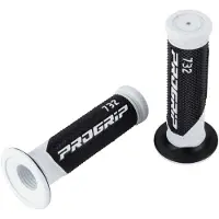 Progrip Stuurgrepen 732, wit/zwart, 7/8 inch, open uiteinde