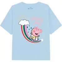 Pipsa Possu Regenboogschuif T-shirt voor meisjes (Lichtblauw)