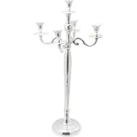 vidaXL Kaarsenhouder Zilver 32 x 32 x 79,5 cm Aluminium