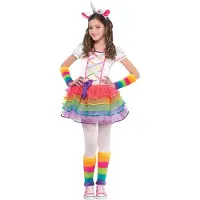 Amscan eenhoornkostuum meisjes regenboog | Maat 134