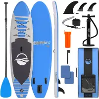 SereneLife SUP board - Antislip Opblaasbare Paddle Board met Peddel, Pomp, Leash en Accessoires