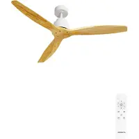 Create - Plafondventilator 40W silent Ø132 cm - Met Afstandsbediening - 6 Snelheden - Timer - Zomer/Winter functie - Wit - WIND STYLANCE