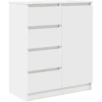 vidaXL Dressoir met lades 71x35x84 cm spaanplaat wit